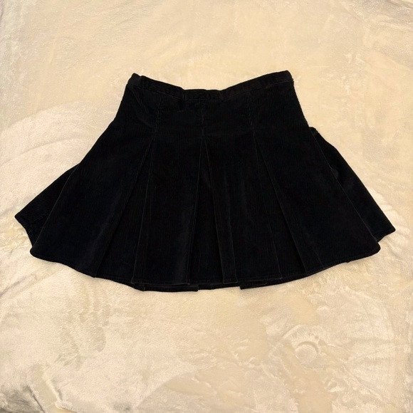 SO Dresses & Skirts - Black pleated corduroy mini skirt high rise sz 9 Dark Academia Clueless Preppy